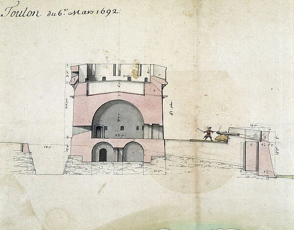 Fortification de Toulon by Vauban on 06  /  03  /  1692