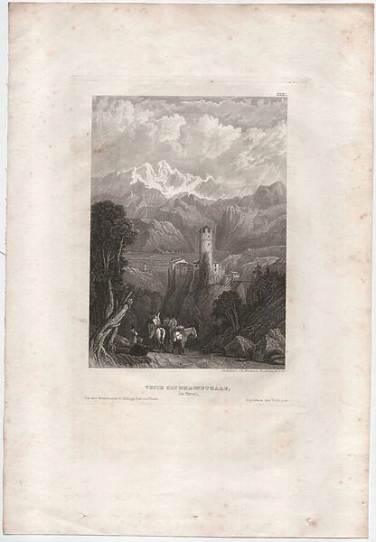 Fortress Klumm im Innthale, 1833 (engraving)