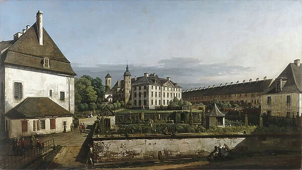 The Fortress of Konigstein: Courtyard with the Brunnenhaus, 1756-58 (oil on canvas)
