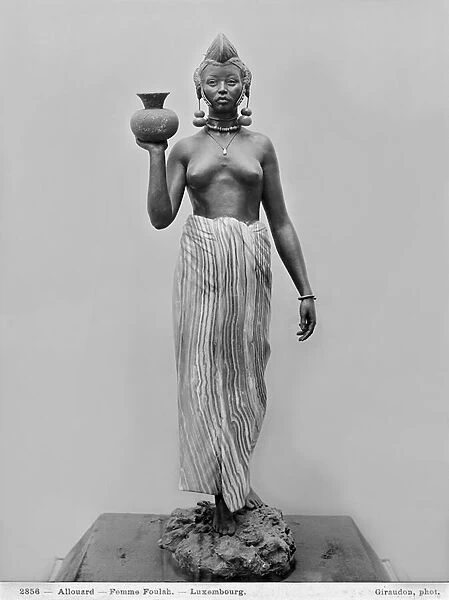 Foulah woman, 1904 (marble, bronze & onyx) (b  /  w photo)