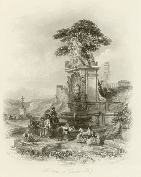 Fountain at Carnelo (engraving)