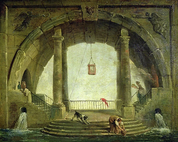 The Fountain (oil on panel)