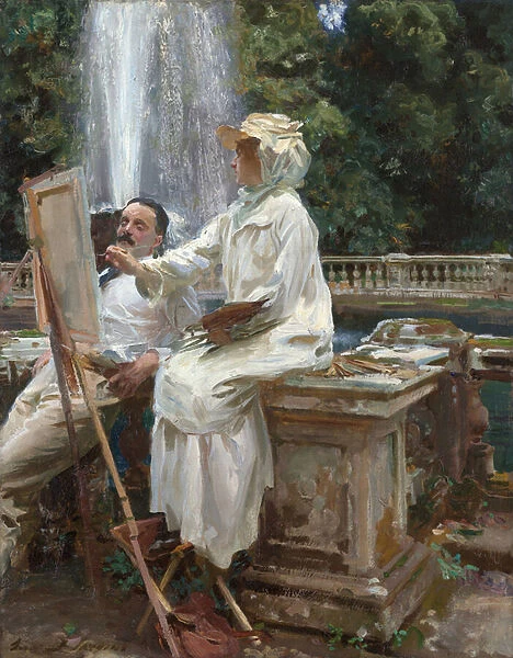 The Fountain, Villa Torlonia, Frascati, Italy, 1907 (oil on canvas)