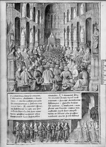 Fr 5594 fol. 19 How Pope Urban II (1042-99) preached the reconquest of the Holy Sepulchre
