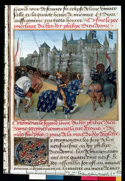 Fr 6465 f. 223 Taking of Tours by Philippe Auguste (1165-1223