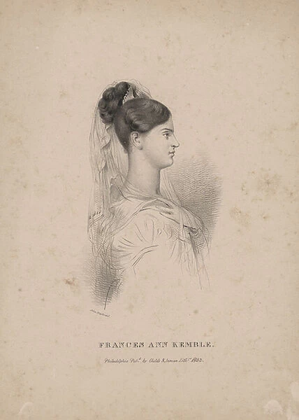 Frances Ann Kemble, litho by Childs & Inman (litho)
