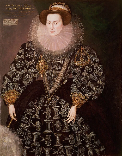 Frances Clinton, Lady Chandos (1552-1623), 1589 (oil on canvas transferred from panel)