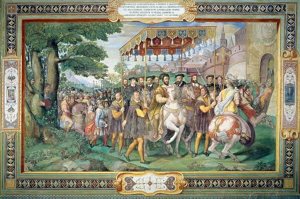 Francis I (1494-1547) and Alessandro Farnese (1546-92) Entering Paris in 1540