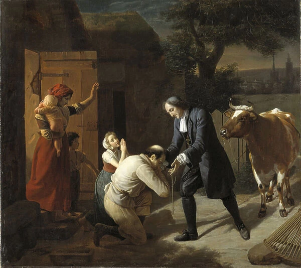Francois Fenelon (1651-1715) rapporte une vache volee a un paysan - Fenelon returns a