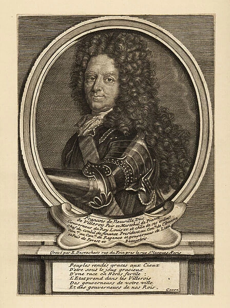 Francois de Neufville, 2nd Duke of Villeroy, French soldier, 1644-1730