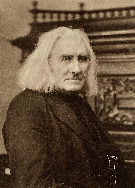 Franz Liszt (1811-1886) Hungarian pianist and composer in later life. Photogravure after a photograph by W & D Downey, London (photogravure)