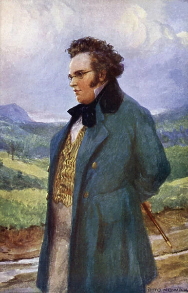 Franz Schubert (colour litho)