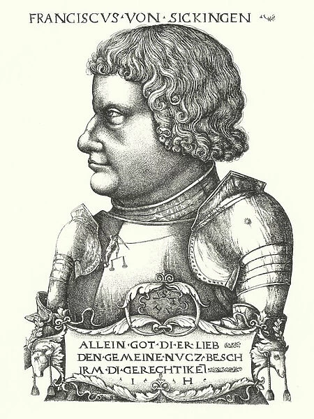 Franz von Sickingen, German knight of the Reformation period (engraving)