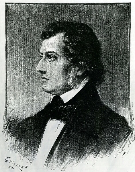Frederic Chopin (1810-49) (engraving)