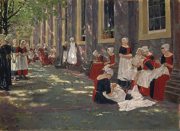 Free Period in the Amsterdam Orphanage, 1881-82 (oil on canvas)