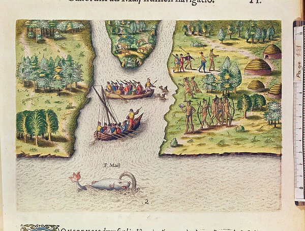 The French Discover the River of May, from Brevis Narratio
