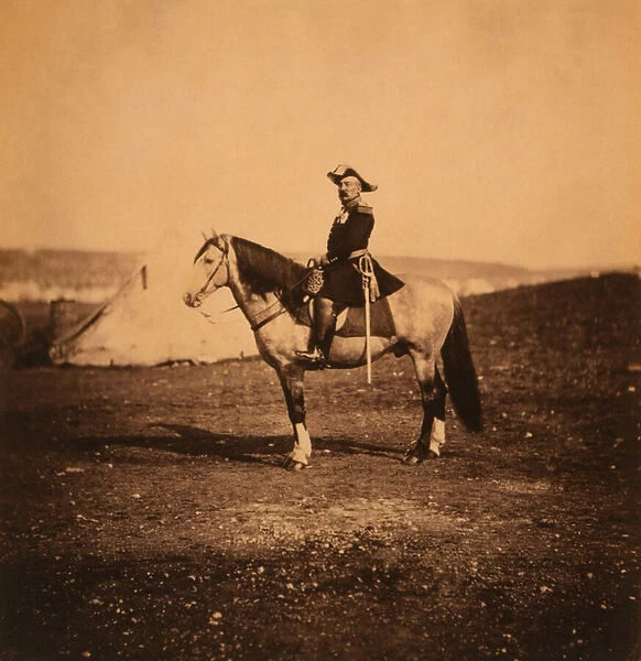 French General Pierre Bosquet, Portrait Sitting on Horse, Crimean War, Crimea, Ukraine