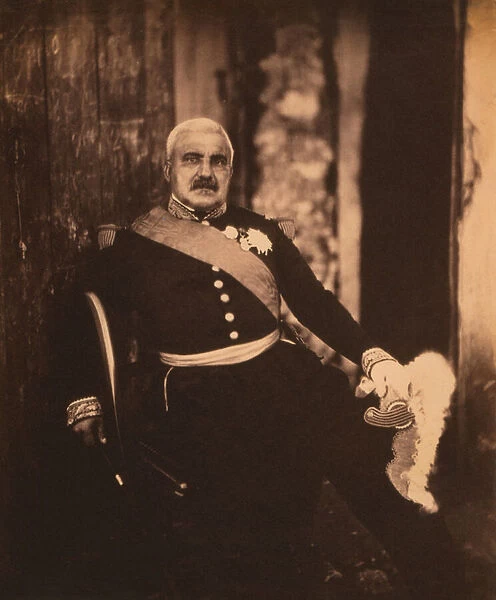 French Marshal Aimable-Jean-Jacques Pelissier, Seated Portrait Wearing Uniform