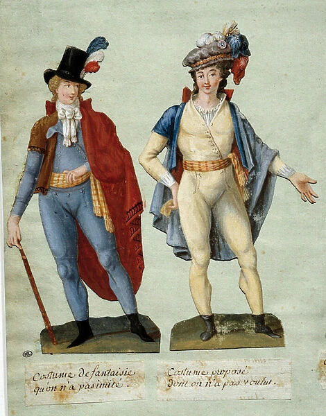 French Revolution: costumes of fantasy revolutionaries who have not been imitated