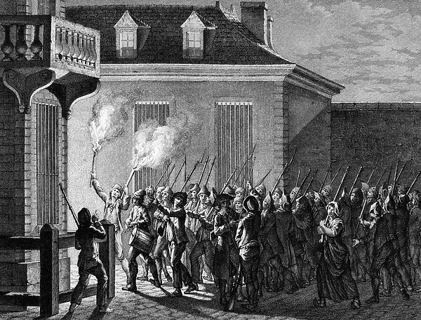 French Revolution: Paris guard by the people in the night of 12 to 13 July 1789