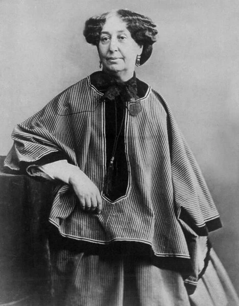 French writer George Sand (1804-1876), photo by Nadar 1864