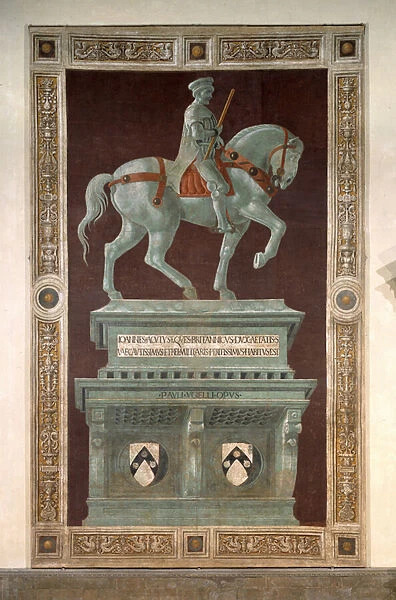 Fresco representing John Hawkwood (Jean Haccoude in french) (Giovanni Acuto in italian