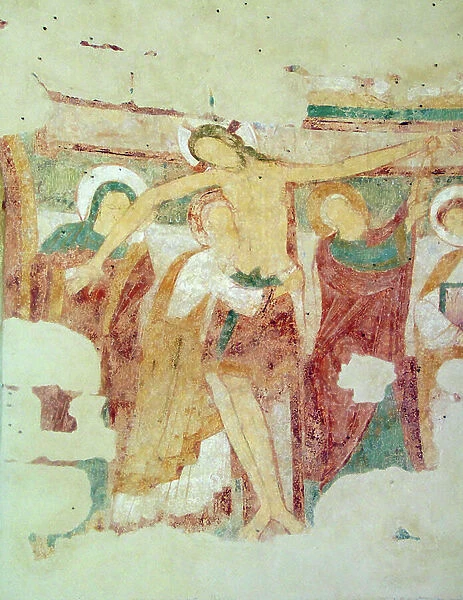 Fresco, Saint-Jean du Liget chapel, Touraine, 12th century