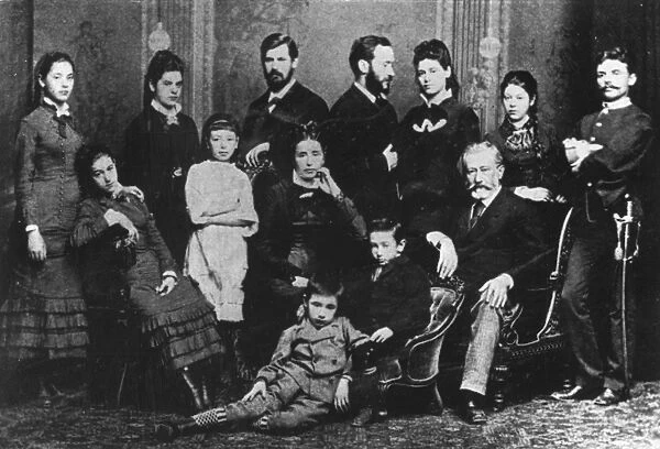 The Freud Family, c. 1876 (b  /  w photo)
