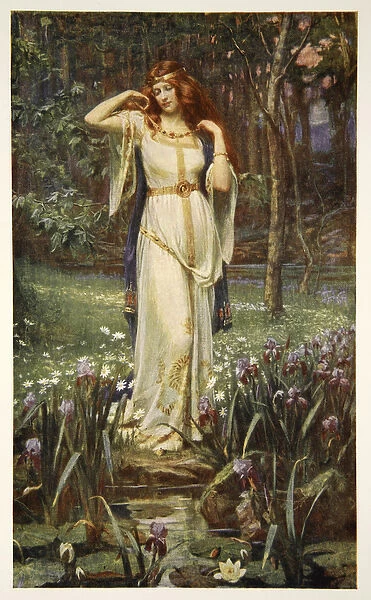 Freyja and the Necklace, illustration from Teutonic Myths and Legends