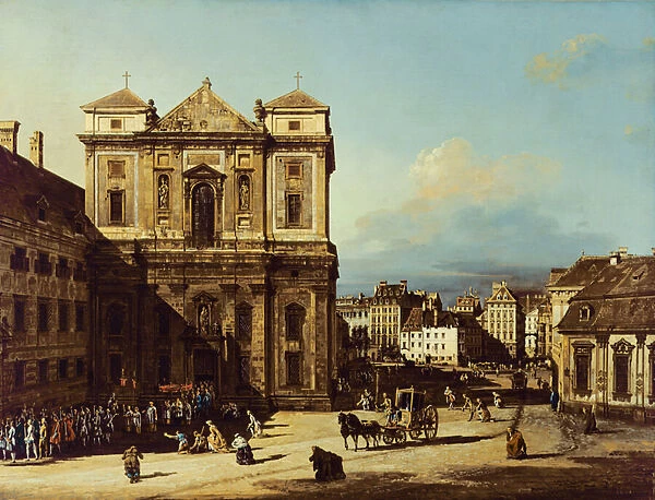 The Freyung in Vienna, view from the Northwest, c. 1758 (oil on canvas)