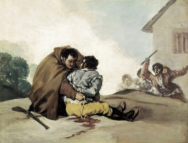 Friar Pedro Binds El Maragato with a Rope, painting by Francisco de Goya, 1806-7