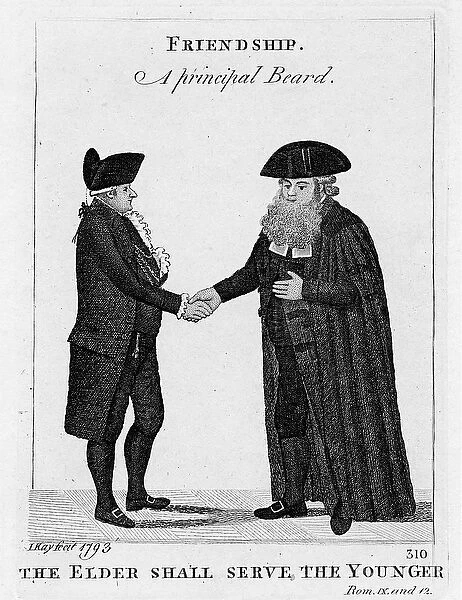 Friendship - A Principal Beard 1793 (engraving)