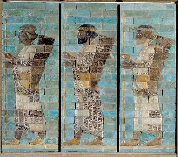 The frieze of the archers, from the palace of Darius I, king of Persia