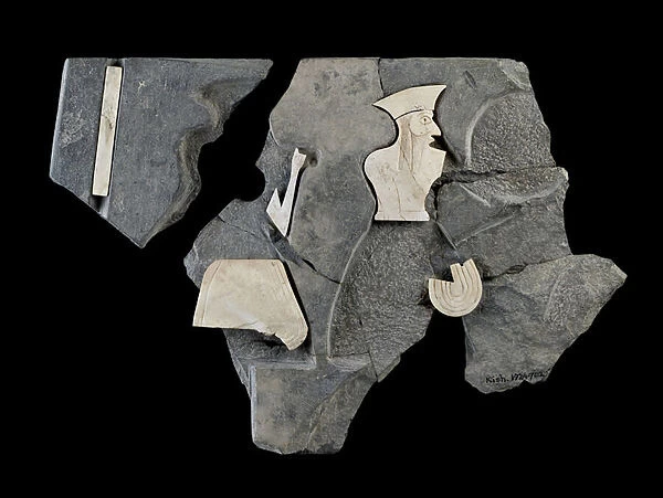 Frieze fragment (limestone & schist)
