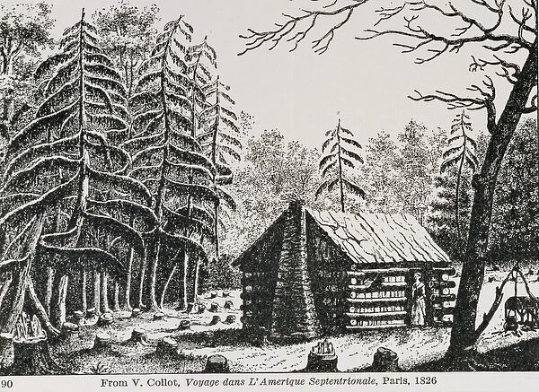 A frontier cabin, from The Pageant of America, Vol. 3, by Ralph Henry Gabriel