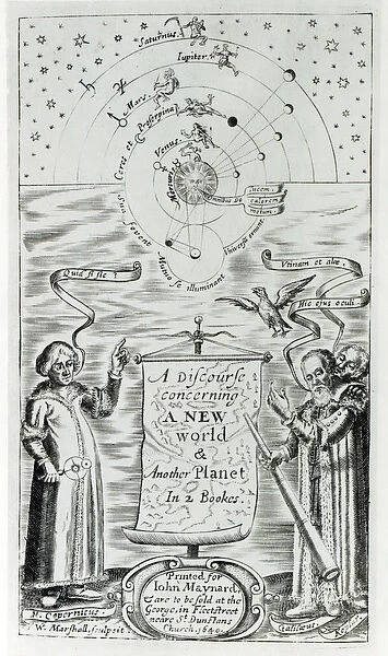 Frontispiece to A Discourse concerning a New World and another Planet