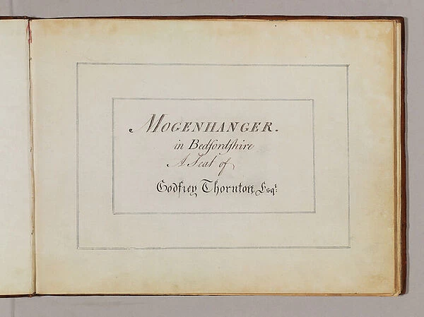 Frontispiece from Red Books, for Mogenhanger in Bedfordshire