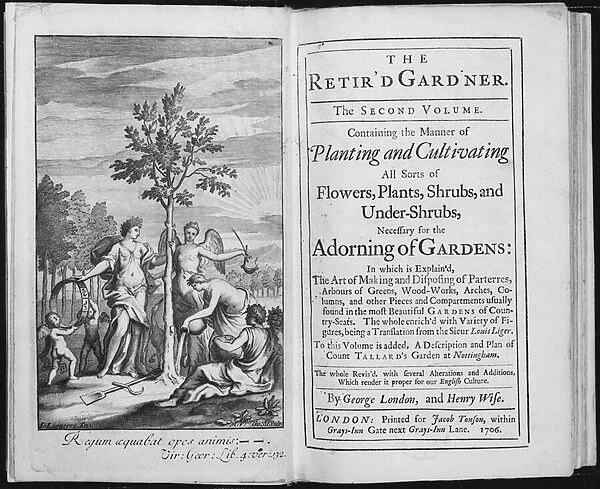 Frontispiece to The Retir d Gardener by George London and Henry Wise