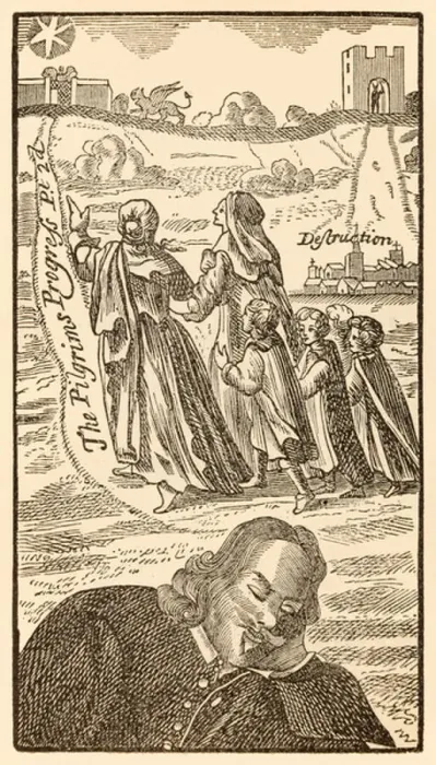 Framed Print : Frontispiece from the Second Part of The Pilgrims Progress From This World