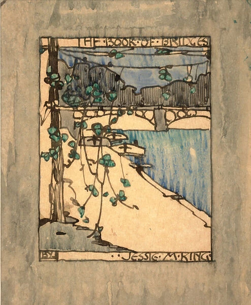 Frontispiece for 'The Book of Bridges', c. 1911 (w  /  c & ink on paper)