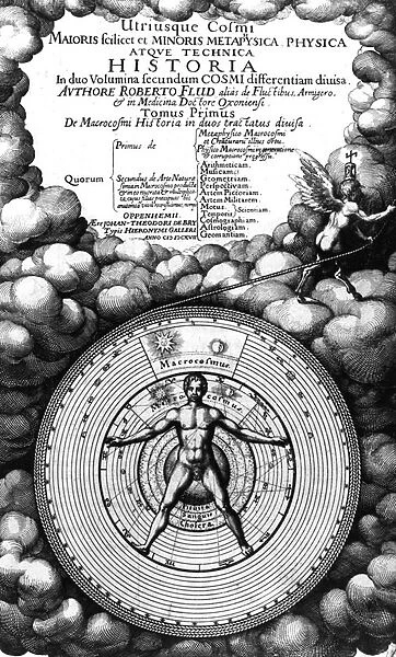 Frontispiece of Utriusque Cosmi Historia by Robert Fludd, Volume I