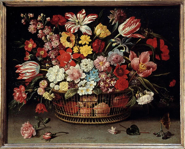 Fruit basket Painting by Jacques Linard (1600-1645), 17th century