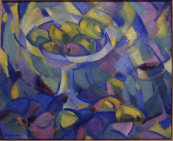 Fruit still life, c. 1913-14 (oil on canvas)