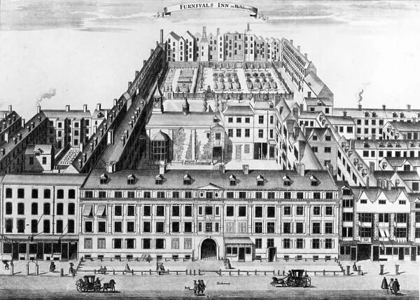 Furnivals Inn, Holborn, London, 1754 (engraving)