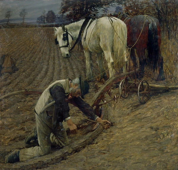 The Last Furrow, 1895 (oil on canvas)