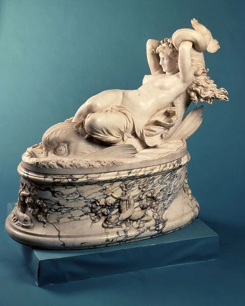 Galatea riding a dolphin, c. 1880 (marble) (see also 416889)