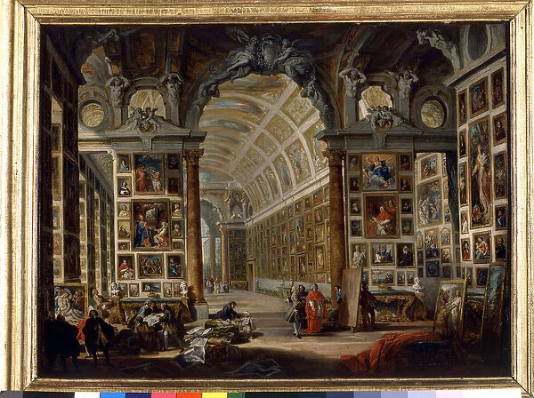 The gallery of Cardinal Silvio Valenti Gonzague (Gonzaga in Italian, 1690-1756), c