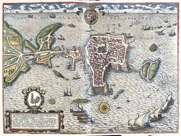 Gallipoli (province of Lecce) Italy (engraving, 1598)