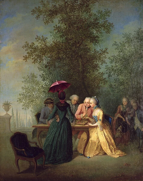 The Game of Draughts (oil on canvas)