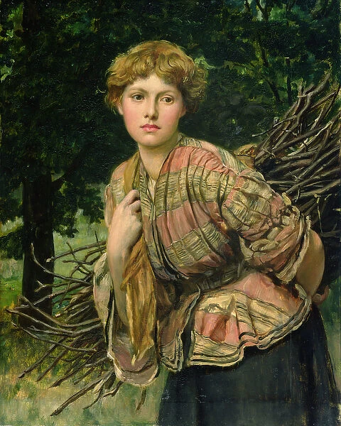 The Gamekeepers Daughter, 1875 (oil on panel)